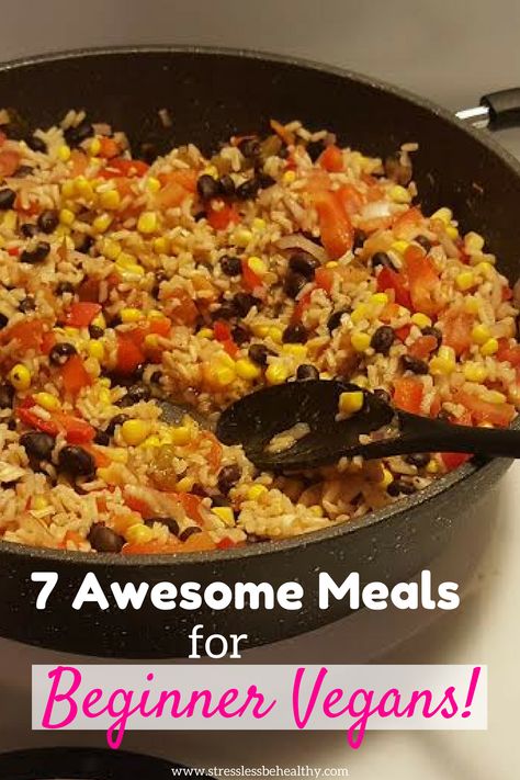 Vegan Meals For Beginners Dinners, What Can Vegans Eat, Dinner Ideas For Vegans, What Do Vegans Eat, Easiest Vegan Dinner, Simple Vegan Meals For Beginners, Inexpensive Vegan Meals, Vegan Meals With Rice, Easy Vegan Dishes Simple