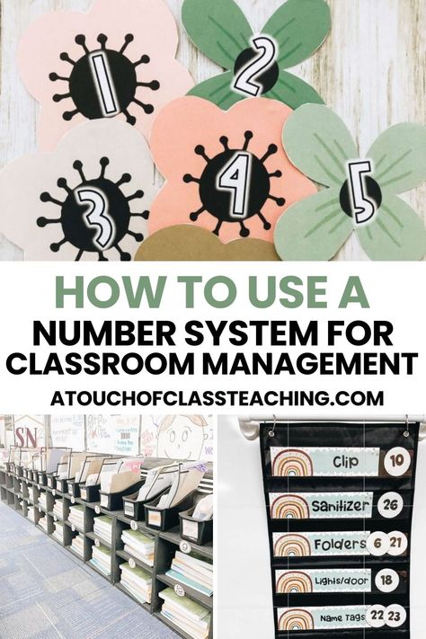 One of my favorite classroom management strategies as an elementary teacher is to use a number system! A great way to start off the school year with your elementary students is by having clear rules, expectations, and a great organized system. Here on my blog, you can learn more about how you can use a number system in your classroom, and you can also get access to my beautiful resources that can help you create that numbered way of managing materials and your students. Student Numbers Classroom Management, Easy Classroom Management System, Take A Number System Classroom, Student Cubbies, Classroom Management Elementary, Using People, Calendar Math, Student Numbers, Student Choice