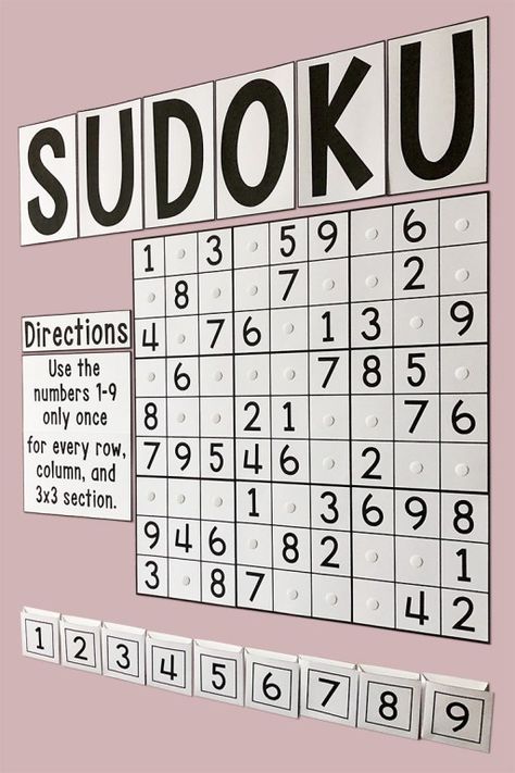 Interactive Math Bulletin Boards Middle School, Interactive Hallway Bulletin Boards, Crossword Puzzle Bulletin Board, Math Mistakes Allow Thinking To Happen, Suduko Bulletin Board, Mathematics Bulletin Board Ideas, Interactive Maths Display, Middle School Classroom Bulletin Board Ideas Math Teacher, Sudoku Bulletin Board