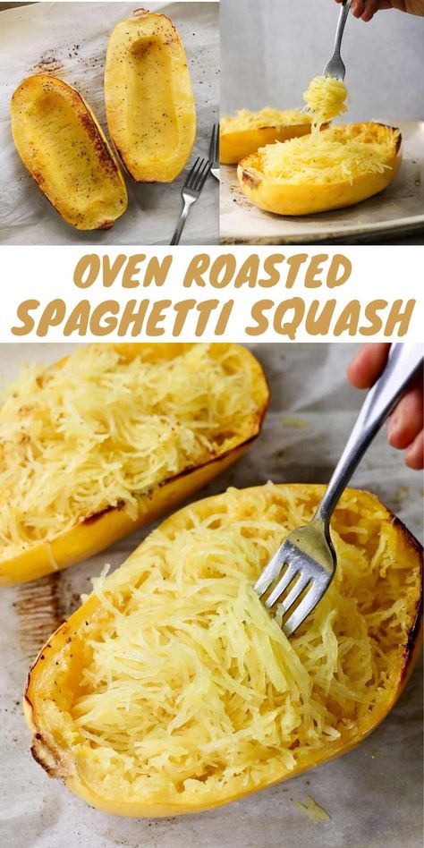 Oven Baked Spaghetti Squash, Oven Baked Spaghetti, Roasting Spaghetti Squash, Roast Spaghetti Squash, Parmesan Spaghetti Squash, Spaghetti Squash Recipes Easy, Cook Spaghetti Squash, Roasted Spaghetti Squash, Cooking Spaghetti Squash