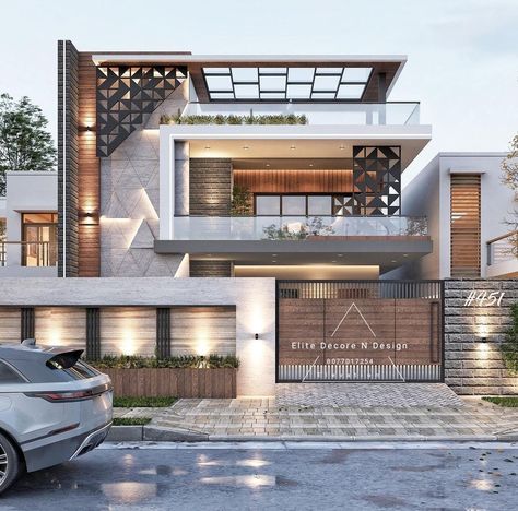 Small House Elevation Design Modern, Balcony Elevation Design, Balcony Elevation, Home Front Elevation, Residence Elevation, House Structure Design, House Elevations, Home Elevation, Modern Elevation