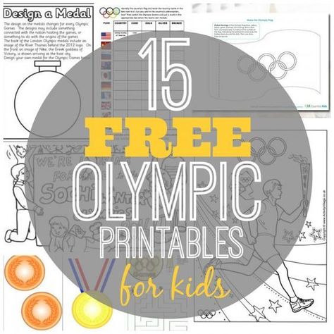 15 Free Olympic Printables for Kids Olympic Printables Free, Olympic Printables, Preschool Olympics, Olympic Idea, Olympics Party, Kids Olympics, Olympic Crafts, Olympics Activities, Olympic Theme