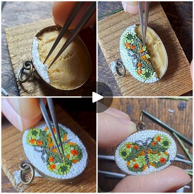 Have you ever seen micro mosaic art before?! | Have you ever seen micro mosaic art before?! | By Art & SculptureFacebook Micro Mosaic Jewelry Tutorial, Micro Art, Mini Mosaic, Micro Mosaic Jewelry, Mosaic Jewelry, Glass Mosaic Art, Micro Mosaic, Mosaic Projects, Glass Mosaic