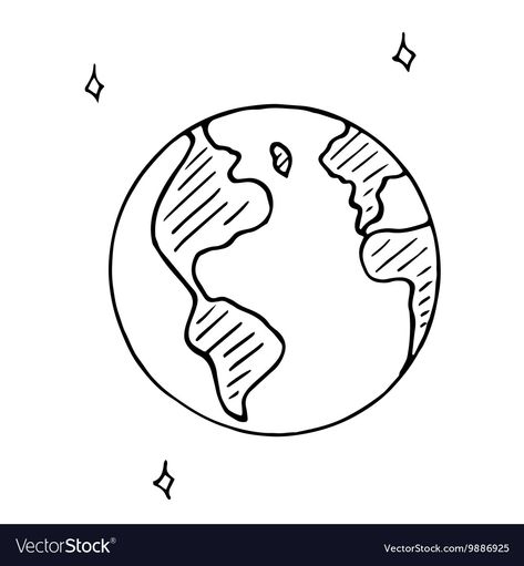 Awesome Drawing Ideas, Earth Vector, Planet Icon, Vector Doodle, Globe Icon, Hand Drawn, Globe, Illustrator