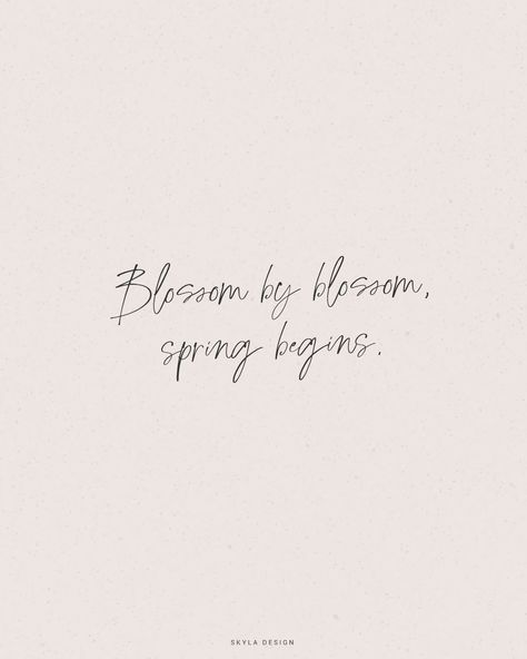 Spring Aesthetic Quotes, Blossom Quotes, Spring Quote, Spring Begins, Quotes Flowers, Spring Poem, Community Quotes, Journal Pictures, Life Vibes