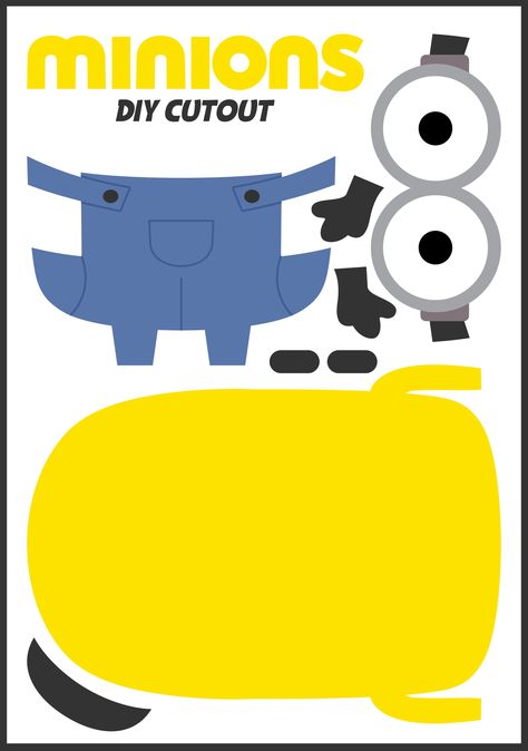 DIY Minion Cutout Projects Minion Patterns Free, Minion Tent Decoration, Minion Red Ribbon Week Door, Minion Themed Football Posters, Printable Minions Free, Minions Diy Crafts, Trunk Or Treat Ideas Minions, Minion Birthday Party Decorations Free Printable, Minion Crafts For Preschoolers