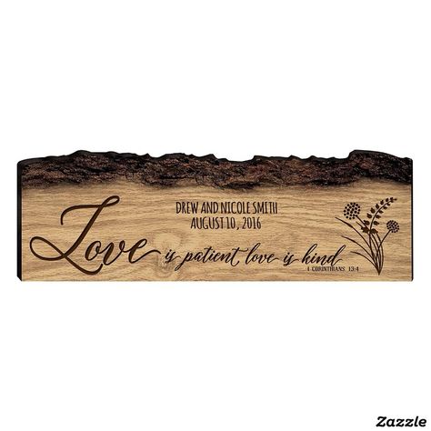 Bark Wall, Idea For Anniversary, Wood Gifts Diy, Wedding Plaques, Wood Burned Signs, Family Tree Gift, Cnc Ideas, Wooden Wall Signs, Initial Sign