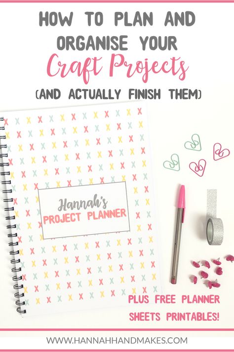 Craft Project Planner Template, Project List Template, Cross Stitch Planner, Craft Project Planner Printable Free, Craft Planner Printable Free, Cross Stitch Organization, Diy Project Planner, Hobby Journal, Cross Stitch Journal