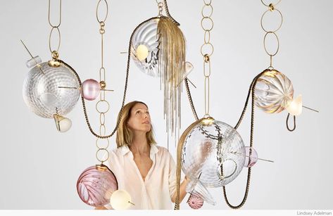 The Art of Light by Lindsey Adelman - Do Shop Brighten Bathroom, Lindsey Adelman Lighting, Lindsey Adelman, Glassblowing Studio, Article Furniture, Globe Chandelier, Rosy Pink, Miami Design, Milan Design Week