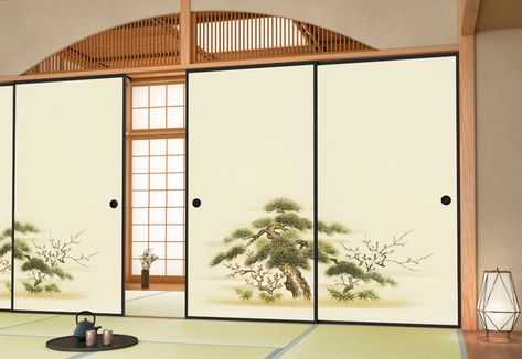 Fusuma Doors, Japanese Closet, Japanese House Architecture, Japanese Sliding Doors, Room Attic, House Moodboard, Japan Room, Asian Inspired Decor, Partition Door