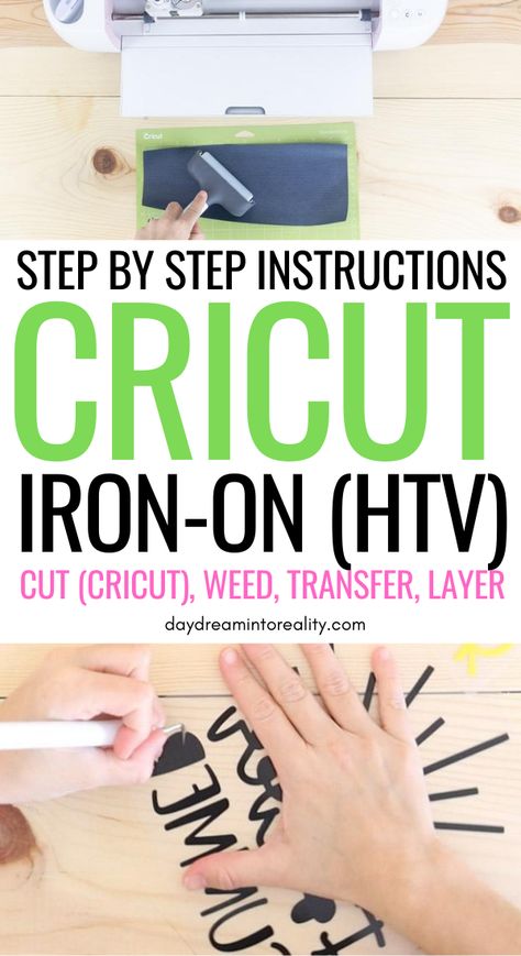 Heat Transfer Vinyl Tutorial, Heat Press Projects, Cricut Heat Transfer Vinyl, Iron On Cricut, Cricut Iron On Vinyl, Cricut Htv, Htv Projects, How To Use Cricut, Cricut Mat