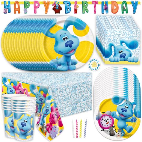 Blues Clues Birthday Party, Blues Clues Party Supplies, Blues Clues Birthday, Blue's Clues Birthday Party, Clue Party, Decorations Birthday Party, 2nd Birthday Gifts, Birthday Plate, Blue’s Clues