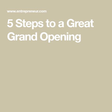 5 Steps to a Great Grand Opening Grand Opening Event, Grand Opening Party, Opening Event, Easy Pizza, Pizza Party, Fact Sheet, Starting Your Own Business, Psychiatry, Social Events