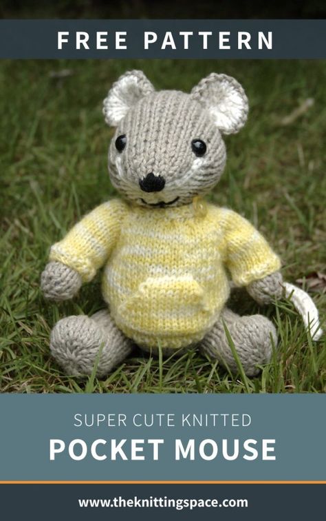 Knitted Christmas Mice Patterns, Free Knitted Toy Patterns, Knitted Toys Free Patterns Stuffed Animals, Knitted Animals Free Patterns Easy, Knit Toys Free Pattern Stuffed Animals, Knitted Mice, Preemie Patterns, Knitted Mouse, Sheep Knitting Pattern