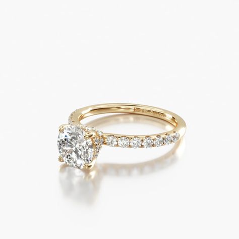 Pave diamond engagement rings