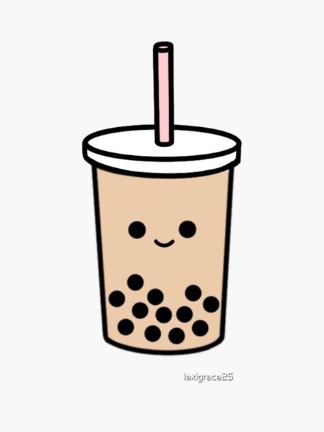 "Boba Tea" Sticker by lexigrace25 | Redbubble Asthetic Picture White And Black, Boba Drink, Google Doodle, Drink Stickers, Hello Kitty Crafts, Images Kawaii, Vintage Flowers Wallpaper, Bubble Stickers, Cute Panda Wallpaper