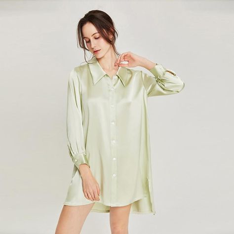 Sleeping Shirt, Women Sleeping, Nightgown Long, Silk Nightgown, Silk Bedding, Silk Accessories, Sleep Dress, Silk Pajamas, Sleep Shirt