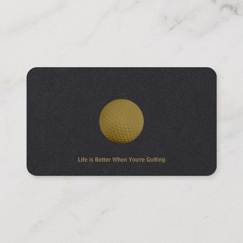 Golf Instructor Golden Professional Business Card Professional, #Business, #Card, #Golden, #Shop Create Your Own Business, Professional Business Card, Your Own Business, Professional Business Cards, Own Business, Zazzle Invitations, Minimal Design, Business Card Design, Concept Design