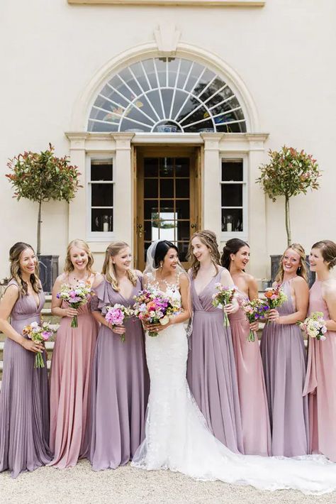 Dusty Rose, Lilac and Blue May Wedding Colors 2024, Dusty Rose and Lilac Bridesmaid Dresses - ColorsBridesmaid Dusty Rose And Dusty Blue Wedding, Lilac Pink Wedding, Dusty Rose Wedding Color Palettes, Purple Wedding Palette, Wedding Colors 2024, Dusty Purple Wedding, Lilac Palette, Lilac Wedding Colors, May Wedding Colors