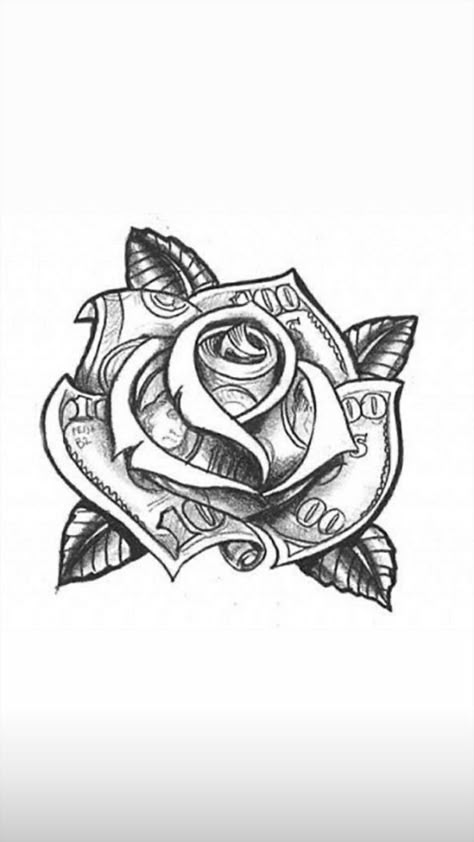 Rose And Money Tattoo, Chicano Gangster Tattoo Designs, Rose Hand Tattoo Woman, Tattoo Ideas Money, Gangsta Tattoos For Women, Tatt00 Ideas, Chicana Tattoos For Women, Money Tattoo Ideas, Hand Tattoo Stencil