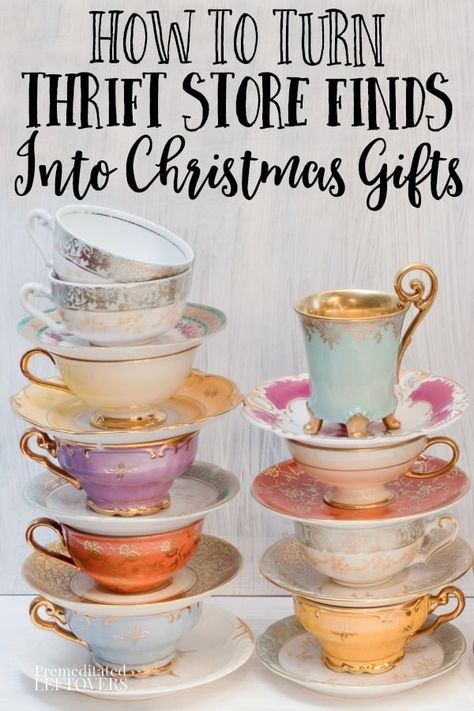 The thrift store is full of all kinds of gifts if you are creative and know what to look for! Here are some thrift store Christmas gift ideas that make creative and memorable gifts. Upcycle thrift store finds and easy make homemade Christmas gifts for the people on your list this year. Lots of frugal DIY gift ideas! Thrift Store Christmas, Upcycle Thrift Store Finds, Frugal Christmas Gifts, Homemade Gift Baskets, Easy Homemade Gifts, Thrift Store Diy, Frugal Christmas, Christmas Gifts Ideas, Diy Christmas Presents