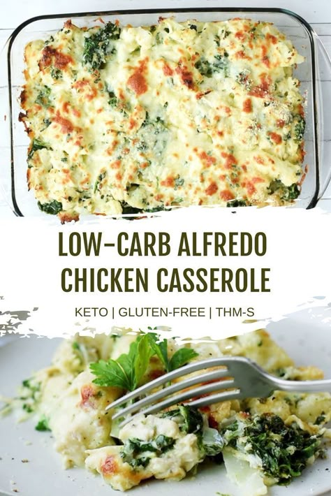 Low Carb Alfredo, Casserole With Spinach, Montana Kitchen, Low Carb Chicken Casserole, Alfredo Chicken, Low Carb Casseroles, Diner Recept, Carb Dinner, Low Carb Dinner Recipes