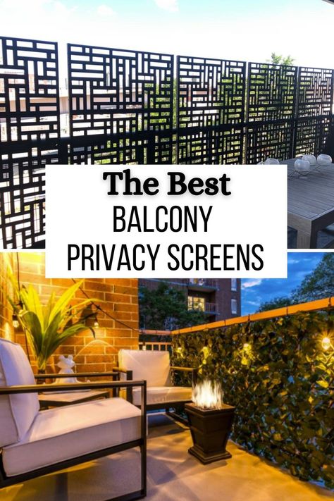 A balcony privacy screen is arguably the best way to make your outdoor space feel more secluded and cut off from the outside world. Considering all the different types available, it’s worth researching the market before buying one, as some are more suitable for apartment balconies than others. Well, that’s exactly what we’ll cover in this post. We’ll go over the main types of balcony privacy screens and the pros and cons of each. Wall Privacy Ideas Outdoor, Balcony Screens Privacy, Balcony Cover Ideas Privacy Screens, Deck Railing Decorating Ideas, Hanging Privacy Screen Outdoor, Balcony Fence Cover, Privacy Screen For Balcony, Garden Screens Panels, Balcony Privacy Ideas Apartment