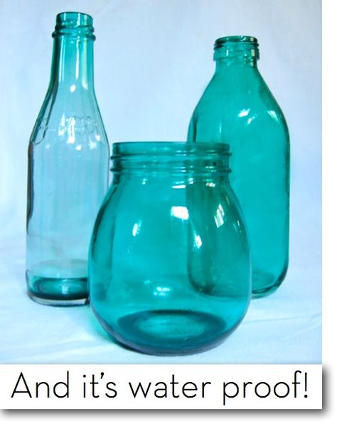 How to: Dye Clear Glass ANY Color (A New Technique).Repin By:Pinterest++ for iPad Adventures Guild, Glass Staining, Colored Bottles, Painted Bottles, Jar Art, Zen Decor, Diy Bricolage, Mason Jar Crafts, Canning Jars