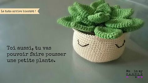 Toi non plus tu n'as pas la main verte ? [tuto inside] - Me in my castle Cactus En Crochet, Plant Pot Covers, Crochet Cactus, Crochet Plant, Amigurumi Tutorial, Crochet Stitches Video, Needlework Patterns, Diy Couture, Crochet Home