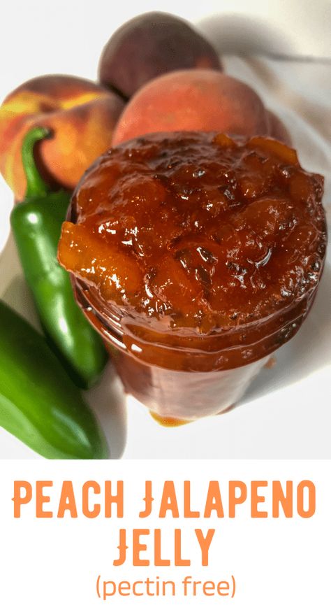 Peach Jalapeno Jelly Recipe, Peach Jalapeno Jelly, Easy Jalapeno Jelly Recipe, Peach Pepper Jelly Recipe, Jalapeno Jelly Recipe, Peach Pepper Jelly, Peach Jalapeno Jam, Canning Jelly, Jalapeno Jelly Recipes