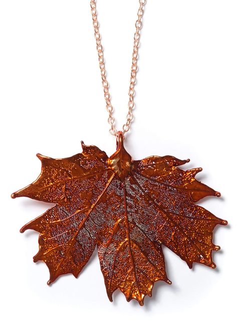 PRICES MAY VARY. Real Sugar Maple Leaf Iridescent Copper 18" Chain Made in the USA All products are made from real leaves, cones, and acorns carefully hand-picked for size, shape, and quality. Each piece is electroplated in 24K Gold, Fine Silver, or Iridescent Copper to create durable, one-of-a kind pieces. Because the leaves, cones, and acorns are natural products, size and shape may vary. Made in the USA. Leaf Necklace Silver, Maple Leaf Necklace, Lace Leaf, Acorn Jewelry, Real Leaf, Real Leaves, Sugar Maple, Gold Signet Ring, Daughter Necklace