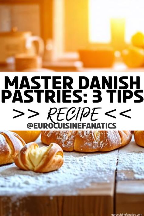 Master the art of traditional Danish pastries with these three essential tips that promise to unlock secrets to extraordinary flakiness and flavor. What could they be?
 #europeancuisine #authentic #european #cuisine #italianfood #frenchfood #greekfood #homecooking #authenticrecipes #recipes Danish Pastry Dough, Breakfast Danish, Danish Pastries, Pastries Recipes, Danish Dough, Danish Pastry, European Recipes, European Cuisine, Fruit Jam