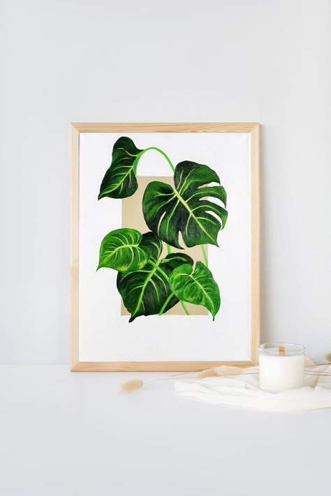 Excited to share the latest addition to my #etsy shop: 16x20 #Monstera painting Original #houseplant painting #Original #Boho art #Tropical plant #plantmom #Office #wallart #bohoart #plantart #green #sale #etsysale #plants #plantwallart #gifts https://etsy.me/3uPpYMB Monstera Plant Painting Acrylic, Monstera Deliciosa Painting, Monstera Wall Art, Monstera Plant Illustration, Monstera Painting Acrylic, Monstera Plant Painting, Plant Painting Acrylic, Houseplant Painting, Green Plant Painting