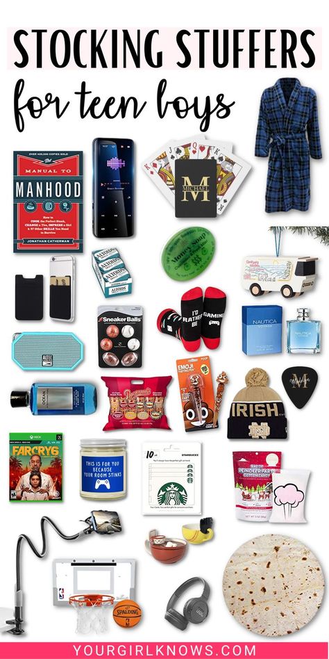 Finding the perfect stocking stuffer for teen boys can be a daunting task. But don't worry, we've got you covered! From tech gadgets to unique fashion finds, these 32 ideas will have your teen boy's Christmas morning looking merry and bright. Preteen Boy Stocking Stuffers Christmas, Stocking Stuffers For Boys 10-12, Stocking Stuffers For Teens Boys, Stocking Stuffers For Boys 8-10, Teen Boy Stocking Stuffers, Stocking Stuffers Teen Boys, Stocking Stuffers For Teen Boys, Christmas Gifts For Teen Boys, Teen Guy Gifts