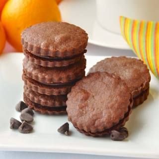 Chocolate Orange Shortbread Sandwich Cookies Sandwich Cookies Christmas, Chocolate Orange Shortbread, Orange Filling, Orange Shortbread, Kitchen Aide, Newfoundland Recipes, Chocolate Shortbread, Chocolate Shortbread Cookies, Cookie Sandwiches