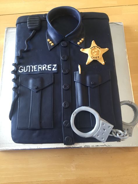 Corrections Retirement Cake, Police Sargent Promotion Party, Police Officer Decorations Party Ideas, Police Cakes Ideas, Police Grooms Cake Weddings, Police Theme Graduation Party, Police Officer Retirement Cake, Cop Graduation Cake, Cop Birthday Cake