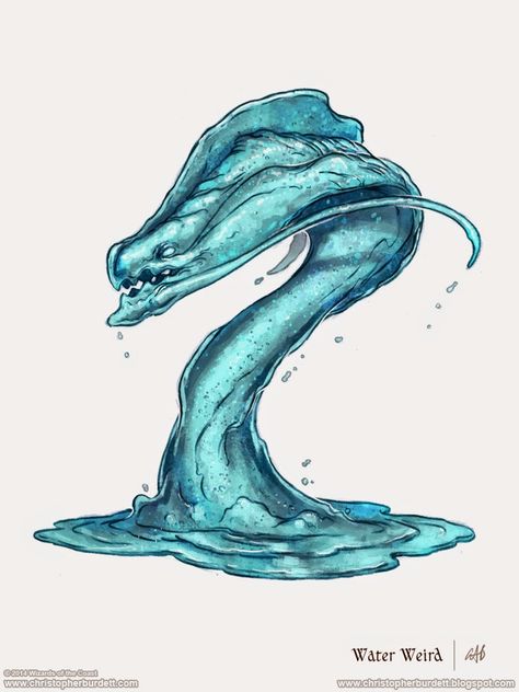 Water Genie Art, Water Elemental Art, Water Monster Art, Elemental Monster, Monster Water, Water Monster, Water Elemental, Monster Manual, Dnd Monsters