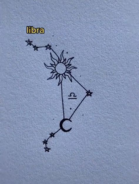 Zodiac Tattoos Libra Ideas, Libra Related Tattoos, Libra Small Tattoo Ideas, Tattoos Libra Zodiac, Libra Tattoo Aesthetic, Libra Doodles, Libra Zodiac Drawing, Libra Constellation Tattoo Minimalist, Libra Tatoos Ideas