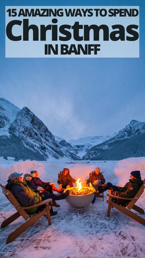 The most magicals ways to spend Christmas in Banff Lake Louise Ski Resort, Banff Alberta Canada, Lake Louise Banff, Canadian Road Trip, Canada Christmas, Alberta Travel, Winter Travel Destinations, Banff Canada, Banff Alberta