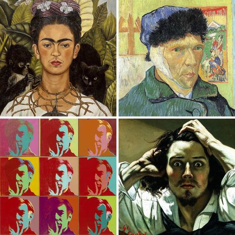 Famous Self-Portraits Iconic Artists Famous Self Portraits, Self Portrait Artists, Artist Portraits, Iconic Artists, Self Portrait Art, Famous Portraits, Painting Landscapes, Selfie Art, Walker Art Center