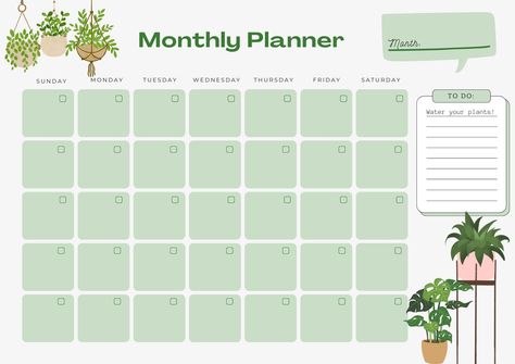 Printable 2024 Monthly Planner momplanner #hourlyplanner #fitnessplanner. Green Monthly Planner, Green Monthly Planner Template, Monthly Planner Template Landscape, Good Notes Monthly Planner, Monthly Planner Landscape, Pink Monthly Planner, Ipad School, Student Daily Planner, Planner Monthly Layout