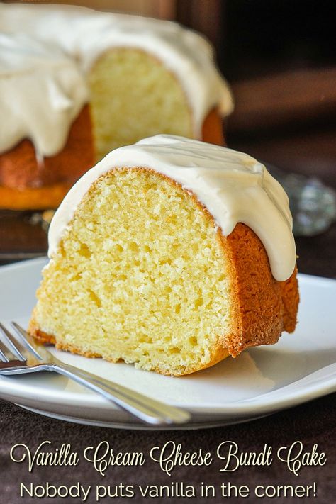 Vanilla Bundt Cake Recipes, Cream Cheese Bundt Cake, Cheese Ideas, Sweet Potato Pound Cake, Newfoundland Recipes, Vanilla Cream Cheese, Special Meals, Rock Recipes, Cake Hacks