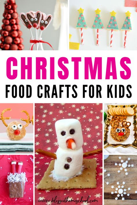 Fun and Simple Christmas Food Crafts for Kids Christmas Kids Food Crafts, Preschool Christmas Food Crafts, Christmas Food Activities, Simple Christmas Food, Christmas Food Crafts For Kids, Edible Christmas Crafts For Kids, Food Crafts For Kids, Craft For School, Christmas Learning Activities