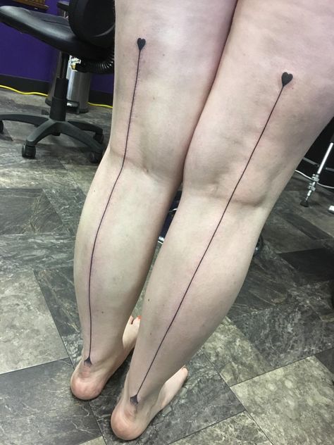 Stocking seam tattoo by Adam Beatty of third dimension tattoo. Stocking Line Tattoo, Stocking Seam Tattoo, Seam Tattoo, Line Leg Tattoo, Dimension Tattoo, Stockings Tattoo, Leg Tattoos For Women, Leg Tattoo Design, Side Leg Tattoo