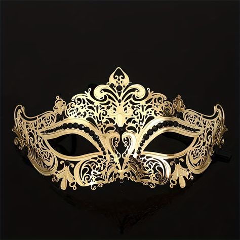 Faster shipping. Better service Women Fancy Dress, Masquerade Men, Wedding Masquerade, Lace Eye Mask, Steampunk Outfits, Halloween Party Accessories, Klub Malam, Luxury Mask, Mens Masquerade Mask