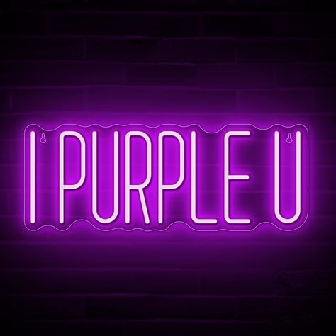 PRICES MAY VARY. Perfect Addition for your BTS Collection: If you’re a BTS fan who’s looking for a way to brighten up a space while keeping your Army spirit on, then our I Purple You neon sign is perfect for you! This neon sign will level up your BTS collection while bringing the Bangtan’s vibe right into your room. Gift for Bangtan Army: Struggling to find a gift for a BTS fan? We got you! The I Purple You neon sign is the perfect gift for a BTS fan. Not only does this neon sign brighten up a r I Purple You Wallpaper, I Purple You, Bts Sign, Ipad Customization, Tablet Wallpapers, Purple Wall Decor, Bts Purple, Wall Room Decor, Sign For Bedroom