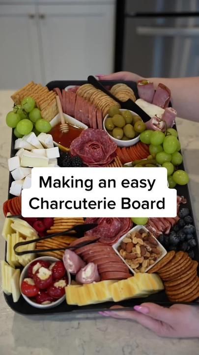 Easy Charcuterie Board, Easy Charcuterie, Sarah Rae, Charcuterie Inspiration, Charcuterie Recipes, Best Cheese, Cured Meats, Fresh Fruits, Tiktok Video