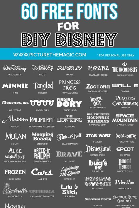 Download more than 50 free Disney Fonts for projects. Includes Walt Disney font, Mickey Mouse font, Frozen font, Moana font, Coco font and Star Wars font. Disney Cute, Scrapbook Disney, Disney Font, Projets Cricut, Diy Disney, Cricut Projects Beginner, Disney Sweatshirts, Cricut Fonts, Cricut Free