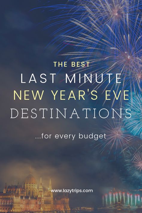 The best last minute New Year's Eve destinations - for every budget  Cheap flights and easy online hotel booking have made international cities more accessible than ever before, and New Year's Eve is the ideal time to explore a new city and mix with the locals. So, where to go on a last minute New Year's break? Here are our picks! --> https://lazytrips.com/blog/last-minute-new-years-eve Best New Years Eve Destinations, New Years Travel Destinations, Organized Travel, Winter Travel Destinations, Festivals Around The World, Hotel Booking, Travel Photography Inspiration, Unique Places, Christmas Travel