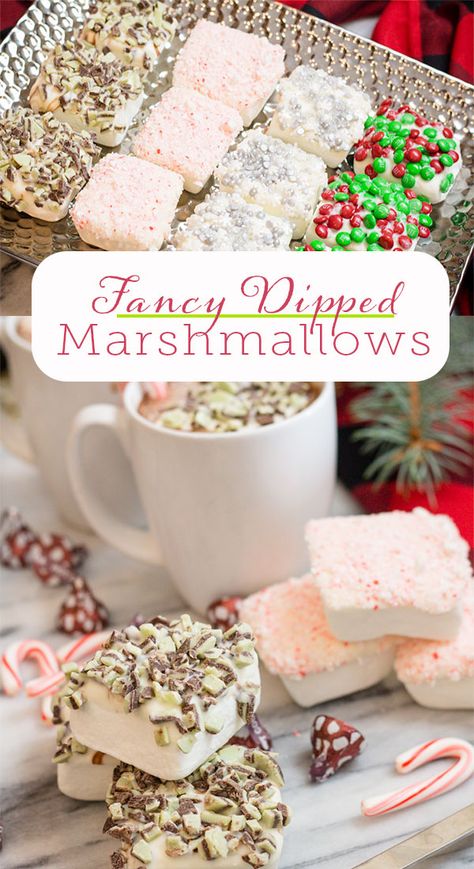 Want to smile? These Fancy Marshmallows are sure to bring a smile to everyone, instantly! Easy to make with your favorite toppings and serve with Hot Chocolate a fun Hot Cocoa Bar treat. Not only adorable and cute to look at, but tasty and makes the perfect topping for a good cup of hot chocolate to warm you on cold days. #marshmallow #marshmallows #hotcocoa #hotchocolate #hotcocoabar #chocolate #andesmints #candycanes #dessert #hotdrink #devourdinner #dessert #easyrecipe #dessertrecipe #food Marshmallows For Hot Chocolate, Homemade Marshmallows Christmas, Hot Cocoa Marshmallows, Hot Chocolate Fundraiser, Marshmallow Toppers For Hot Chocolate, Hot Chocolate On A Stick Recipe, Flavored Hot Chocolate Recipes, Marshmallow Dessert Ideas, Fancy Marshmallows